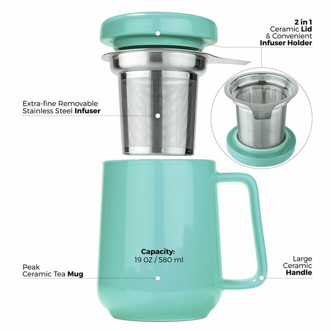 Peak Ceramic Cup Infuser 19oz